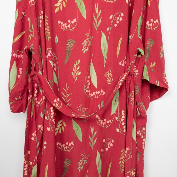 Uncommon Goods Floral Kimono Duster Open‎ Front Lightweight Red M/L - Picture 8 of 11